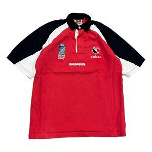 Barbarian Rugby Wear 2007 World Cup IRB Canada Sz XL Short Sleeve Polo Jersey